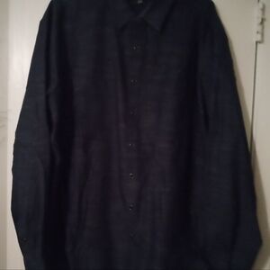 Beverly Hills Polo Club Striped Navy Shirt Size2XLB